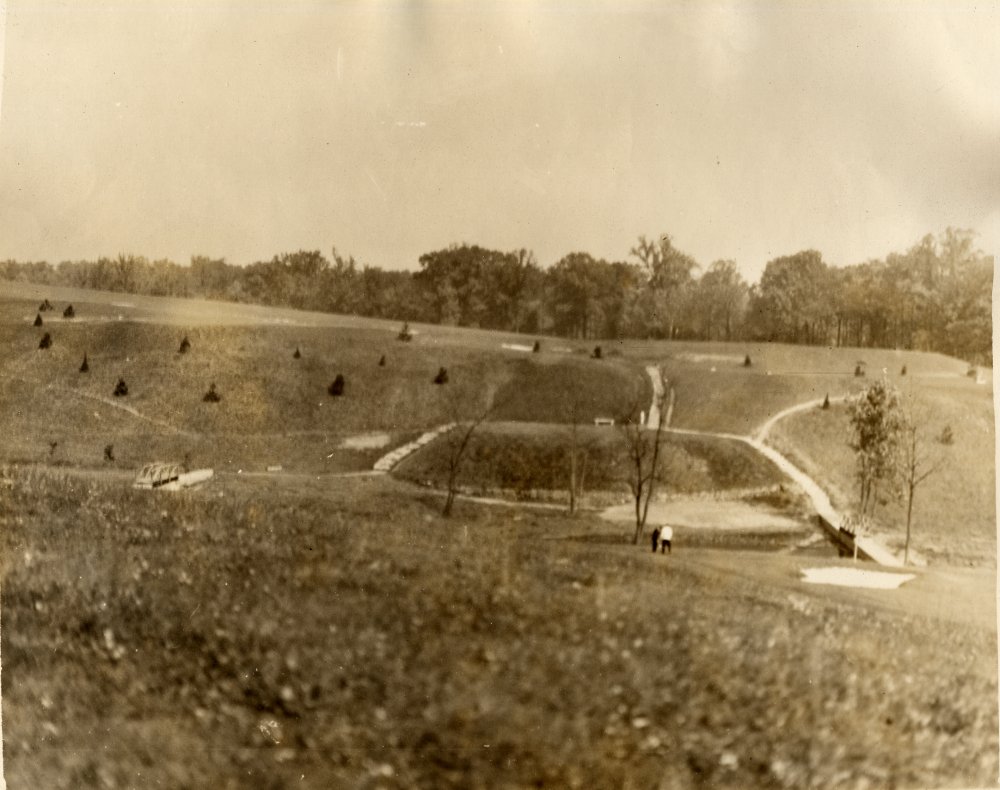 Facing north over #6